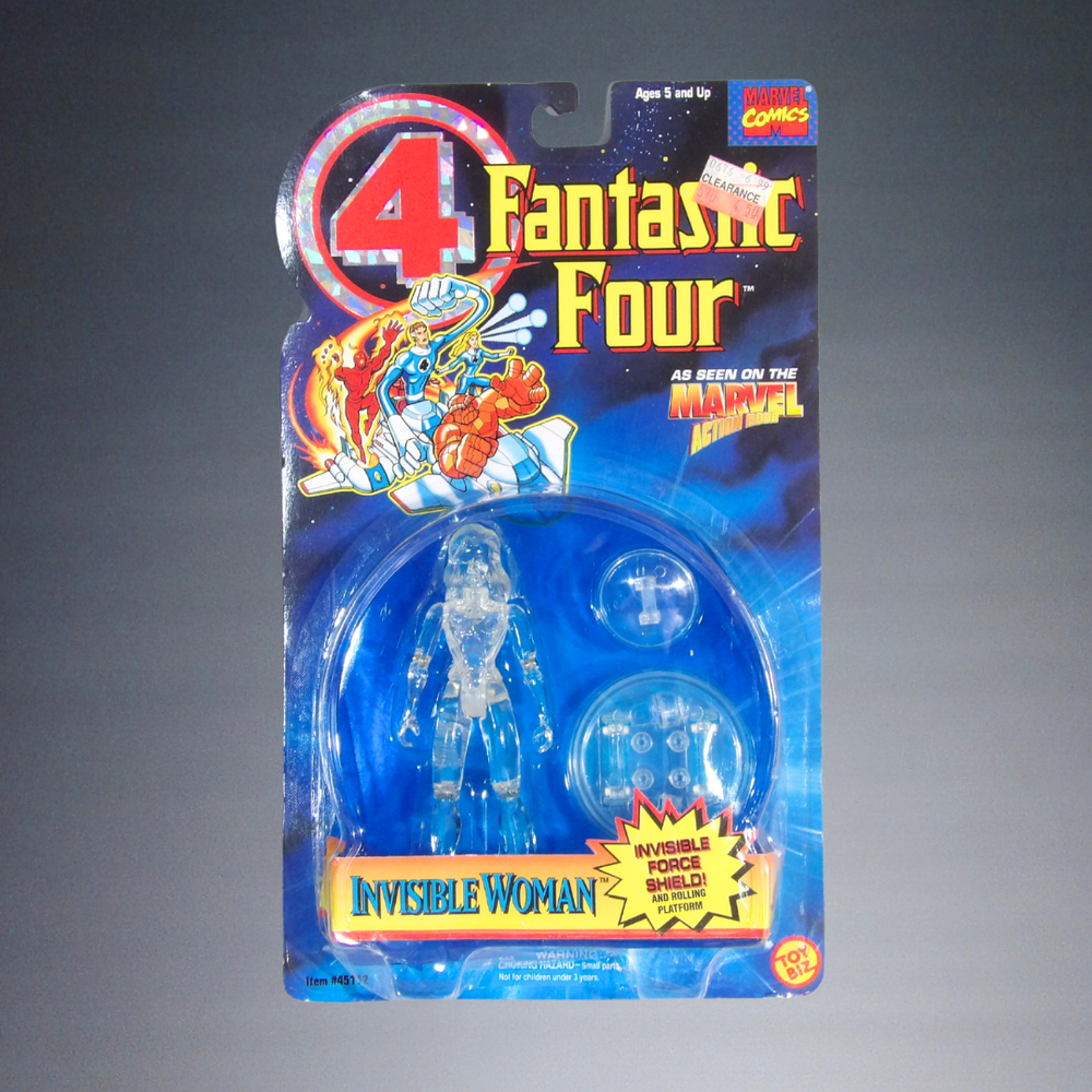 1995 VINTAGE TOY BIZ MARVEL FANTASTIC FOUR INVISIBLE WOMAN ACTION FIGURE #45112