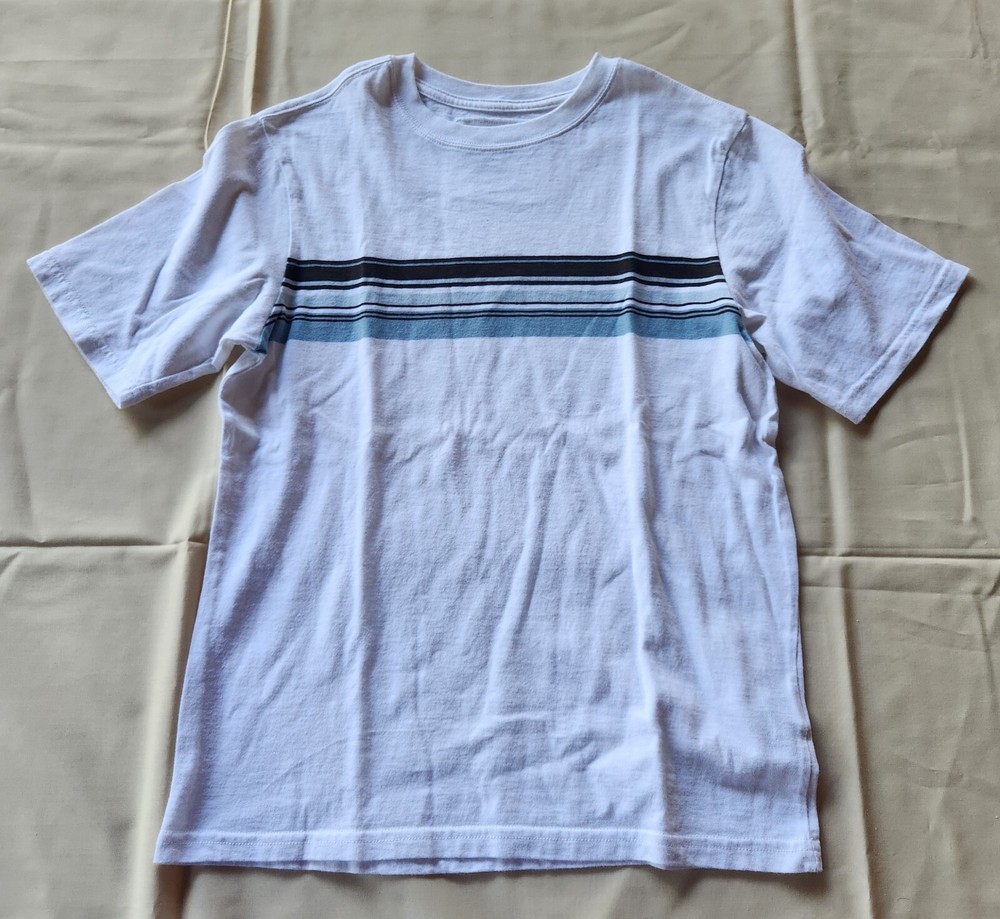 Urban Pipeline UP T-Shirt Top White with Stripes Short Sleeve Size M