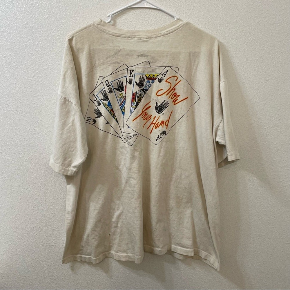 Show your hands poker shirt tan xl