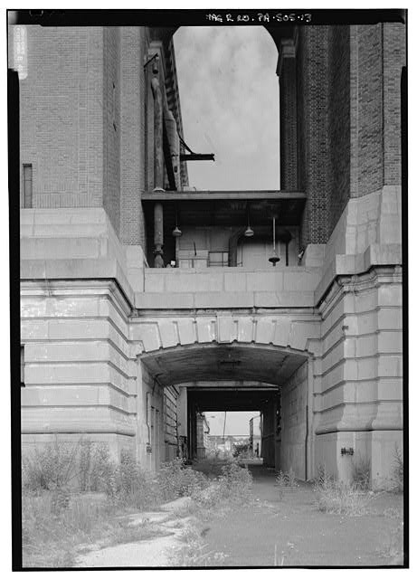 13. Close view of base Coal Tower No. 1 - Delaware County Electric Company,