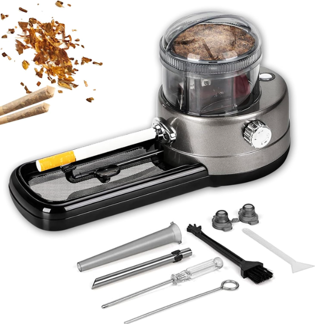 Electric Cigarette Rolling Machine, Portable Tobacco Injector Machine Can Grind