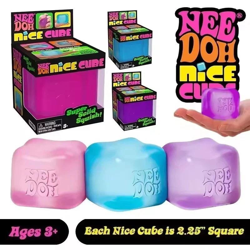 NEEDOH Nice Cube Stress Ball Squishy Sensory Fidget Decompression Toy Kids Gifts