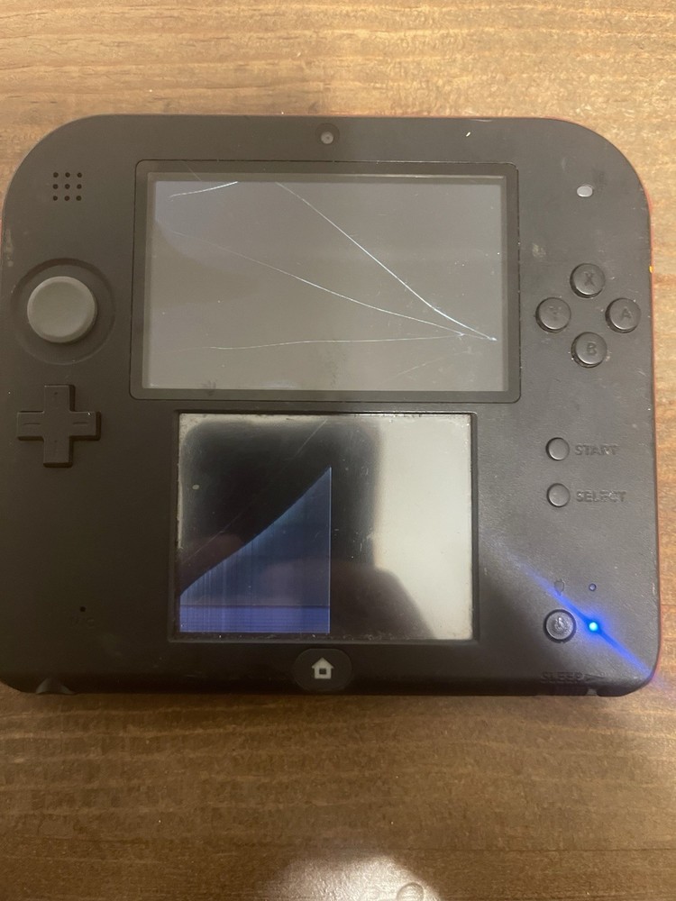 Nintendo 2DS Black and Red Console for Parts