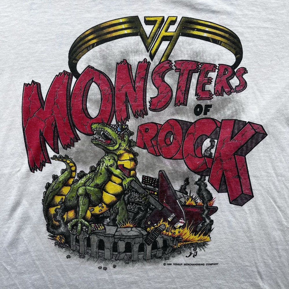 VTG 1988 Monsters of Rock Van Halen Tour T-Shirt Size XL