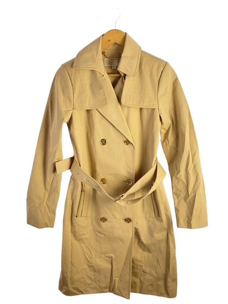 Michael Kors Studs/Trench Coat/Xs/Cotton/Beg/Jh72G45X36 60301