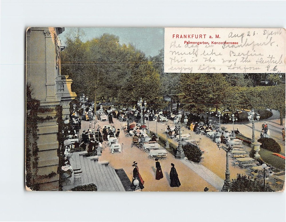 Postcard Palmengarten Konzertterrasse  Frankfurt  Germany