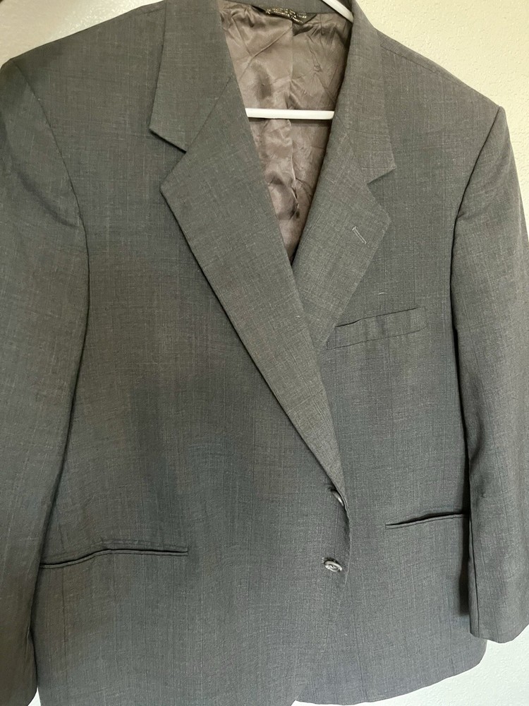 Fulton Park Grey Mens Blazer Jacket Size 48
