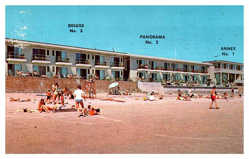 Postcard MOTEL SCENE Wells Beach Maine ME j/11 AS0969