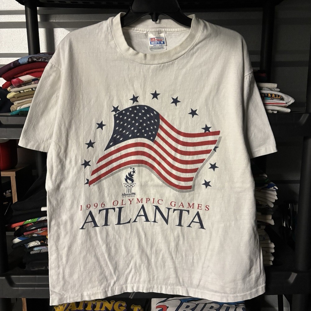 Vintage 1996 Atlanta Olympics Olympic Games America USA Team Sports T Shirt Sz L