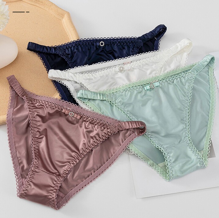 5 Pack Of Womens Sexy Satin Panties Brief String Bikinis Lingeries Underwear Lot