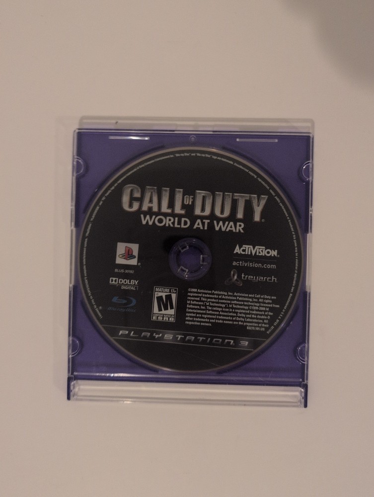 Call of Duty World at War (Sony PlayStation 3 PS3, 2008) (Game Only)