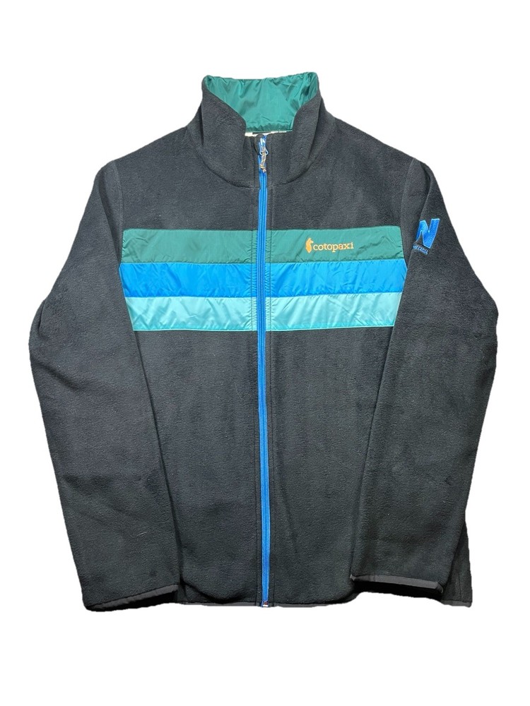 Cotopaxi Teca Fleece Full Zip Jacket Men’s Medium Black Blue Custom EON Patch