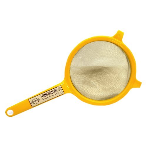 Yellow Metal Strainer Model 280 65 for Draining and Washing Food