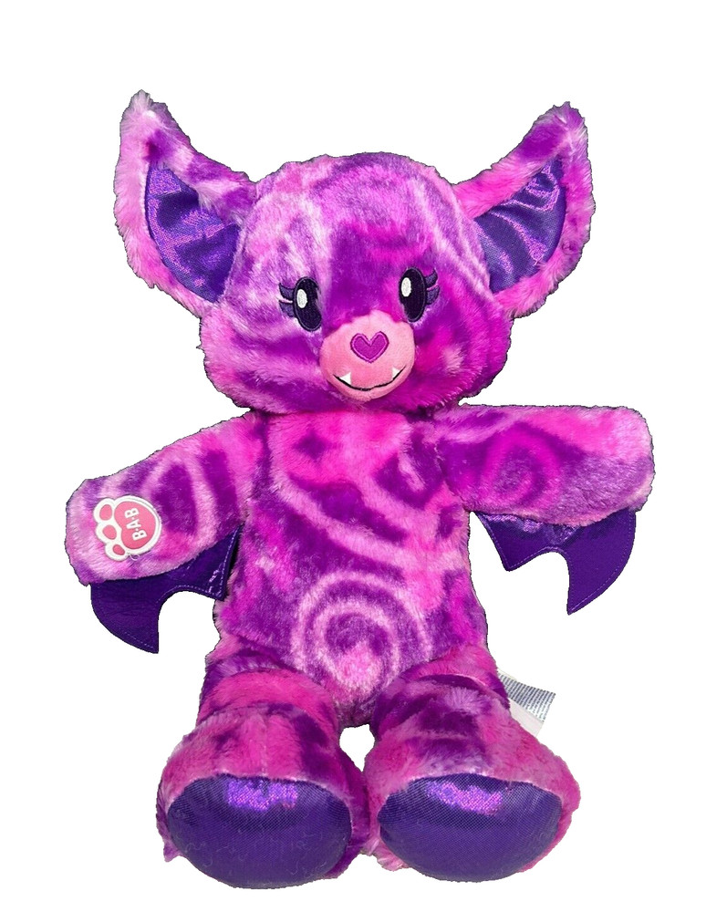 Build A Bear Midnight Shimmer Bat Pink Swirl Purple 17
