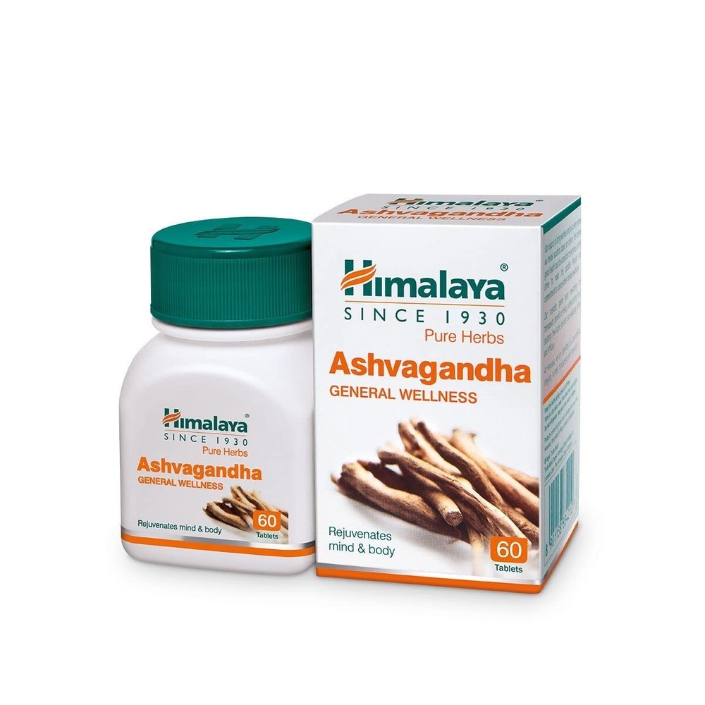 Himalaya Ashvagandha General Wellness Tablets - 60 Count at Discount Price