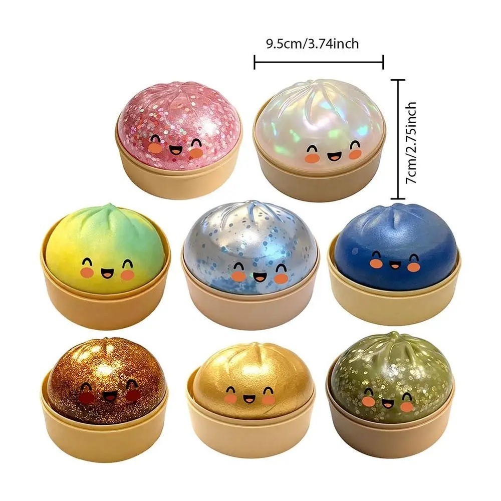 Mystery Squishy Bun Dumpling RARE GLITTER Limited Edition