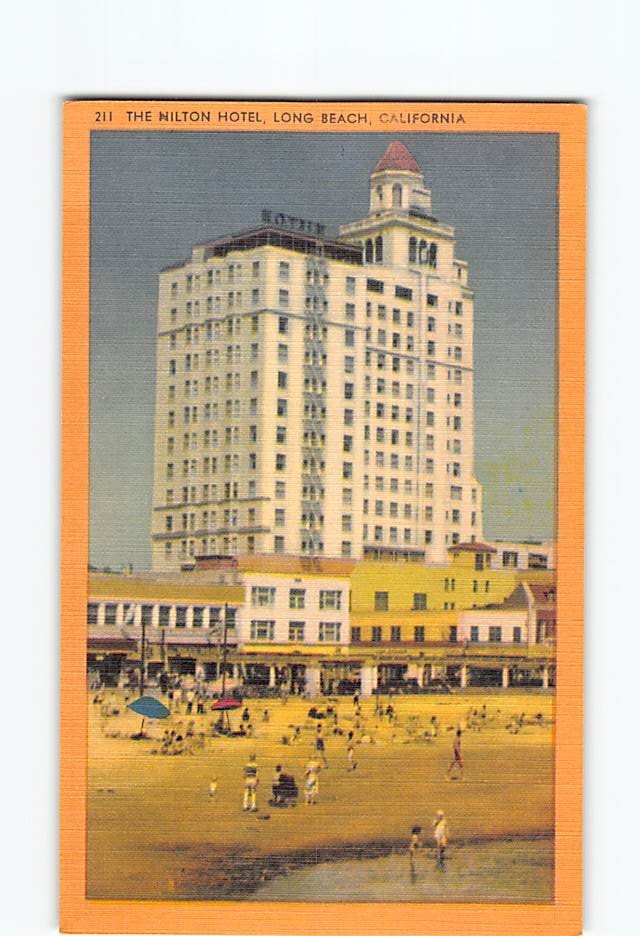 Postcard The Hilton Hotel Long Beach California USA North America