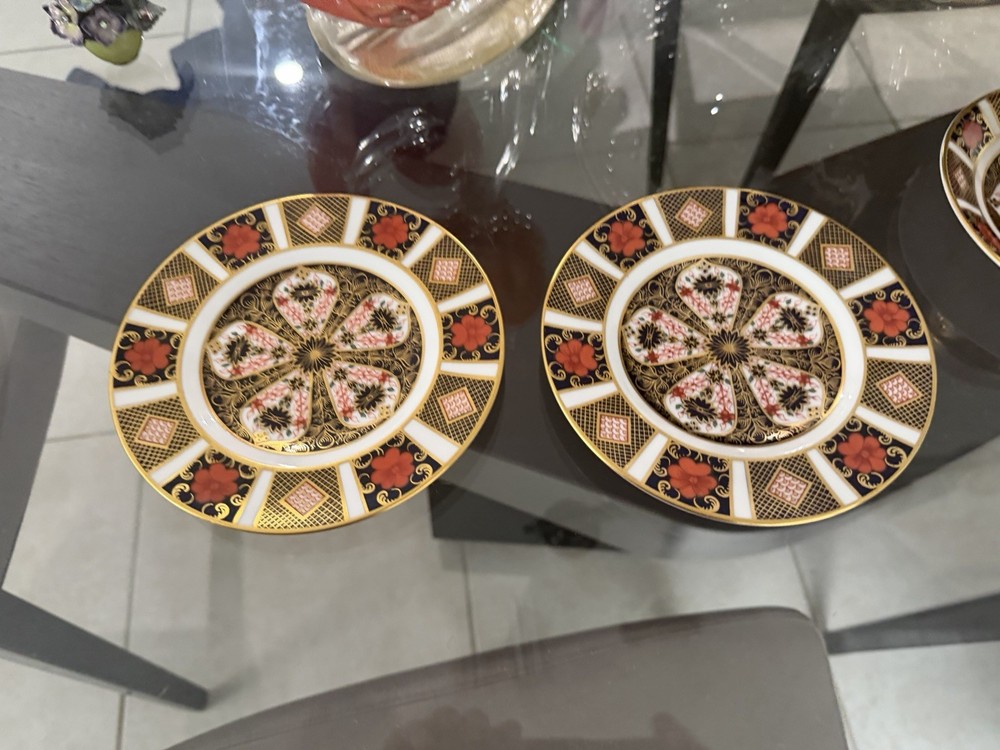 SET OF 2 Royal Crown Derby Old Imari 6.25” Bread Plates