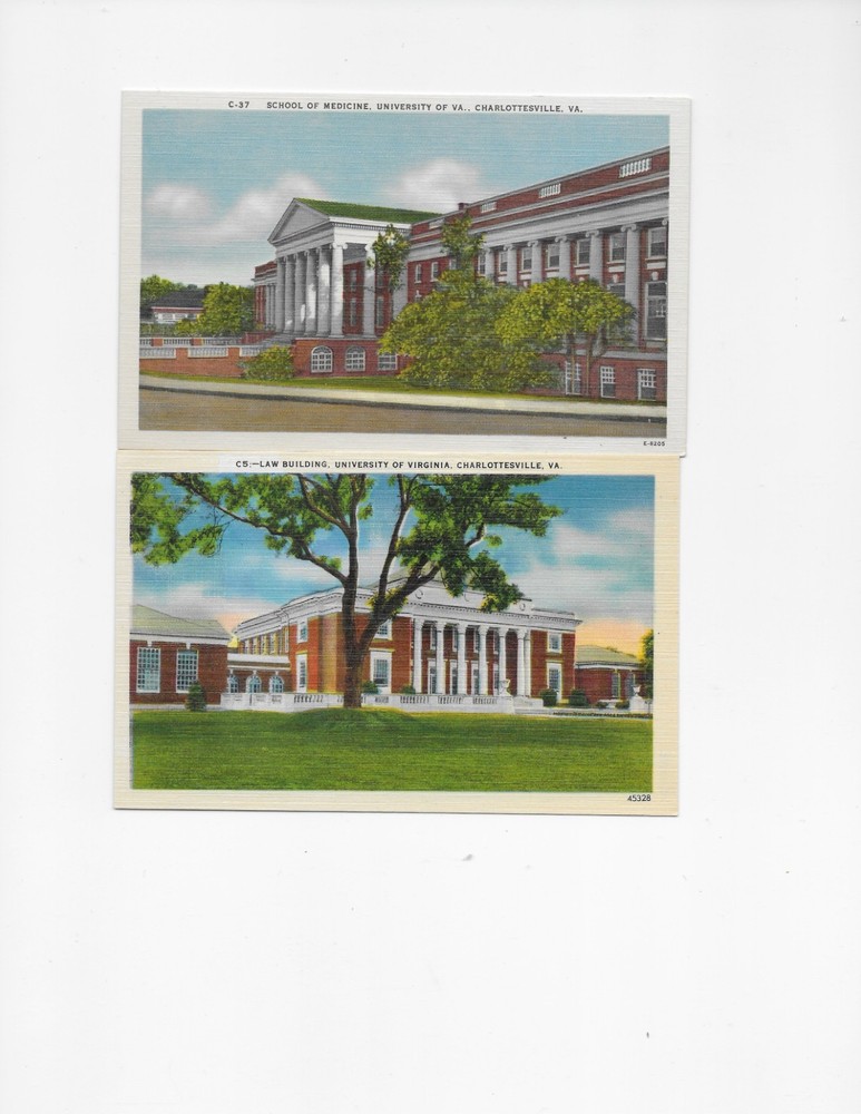 Lot of 14 Virginia, Colleges, etc. Linen Postcards