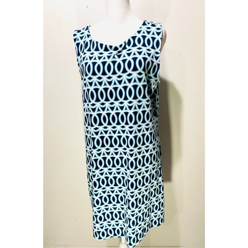 Anthony's resort wear dress blue shift Catalina cloth classic summer women's XL