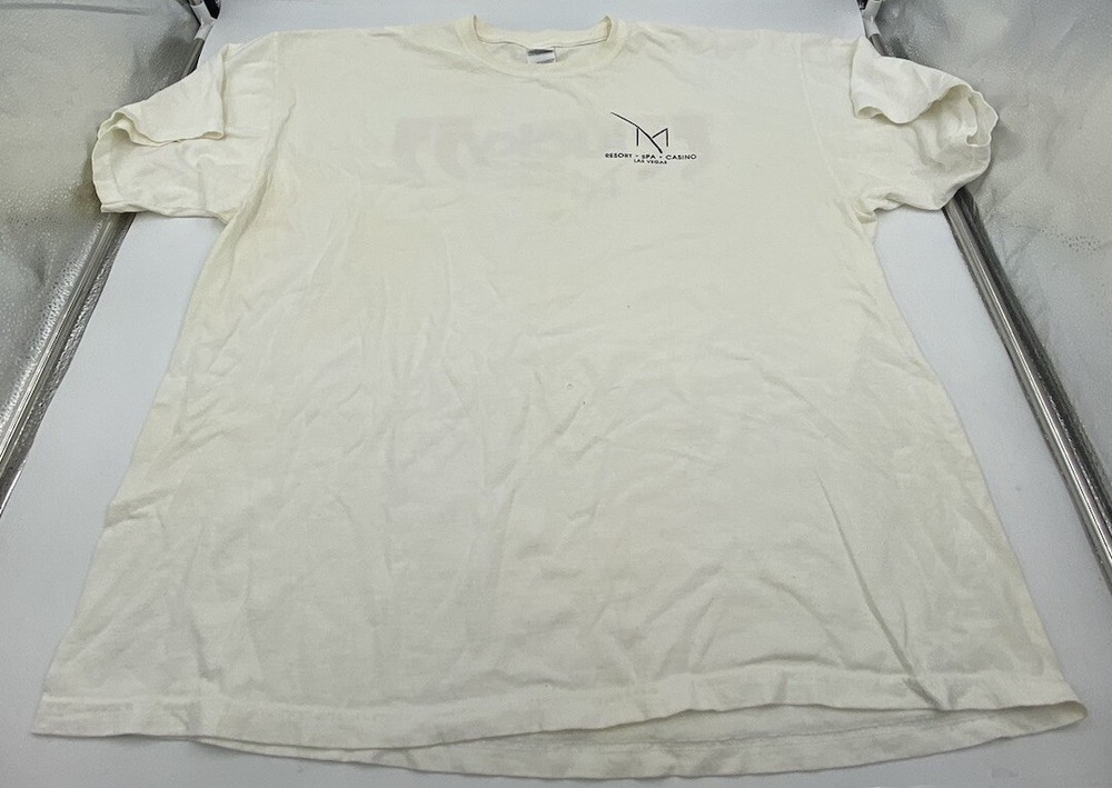 Resort Spa Casino Las Vegas, Gildan Mens T Shirt White, Size 2XL, Used Pre-Owned