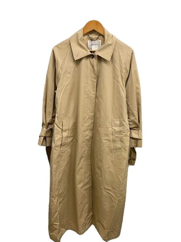Midiumisolid Trench Coat/-/Cotton/Beg/Plain 60301