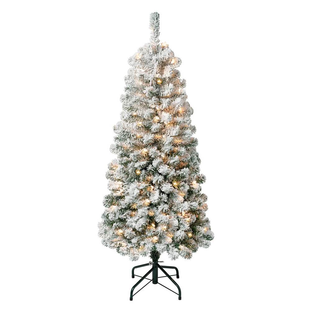 National Tree Company 4.5 ft Acacia Flocked Artificial Christmas Tree