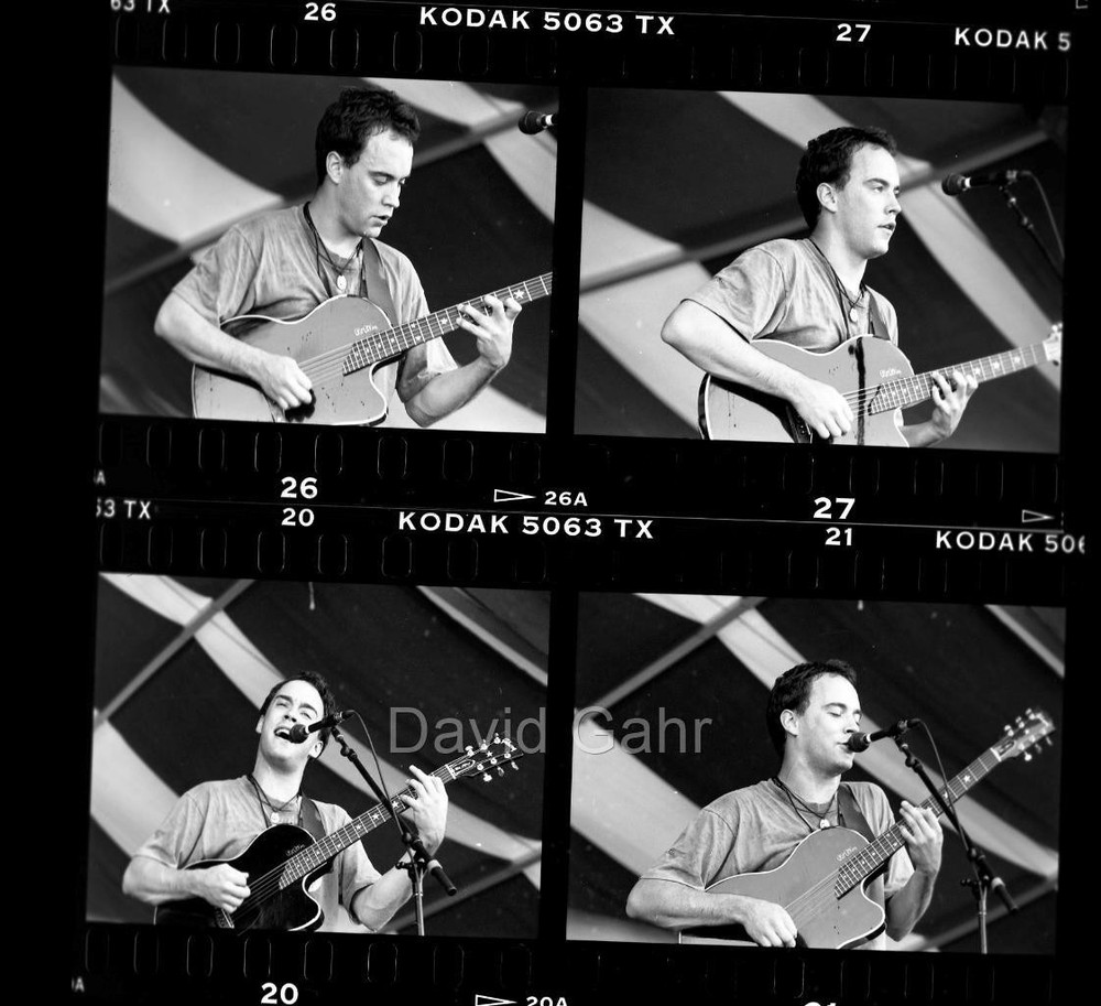 '96 Dave Matthews New Orleans Jazz Fest Original Gahr 35mm 4 Negative Lot C590