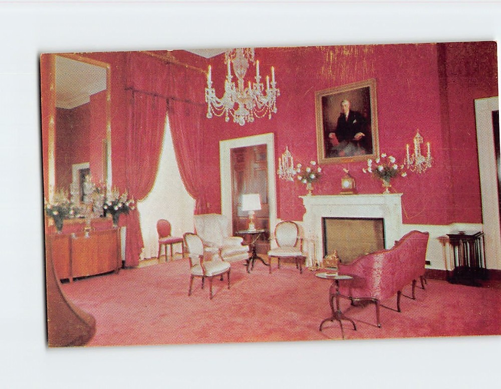 Postcard The Red Room White House Washington DC USA