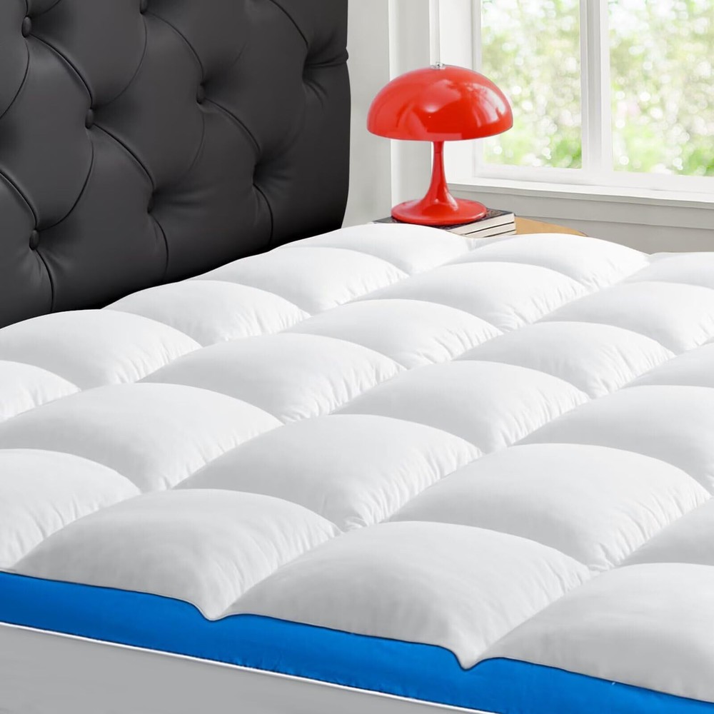 Super Queen Mattress Topper, Cooling Mattress Pad Cover PillowTop for Bed Bac...