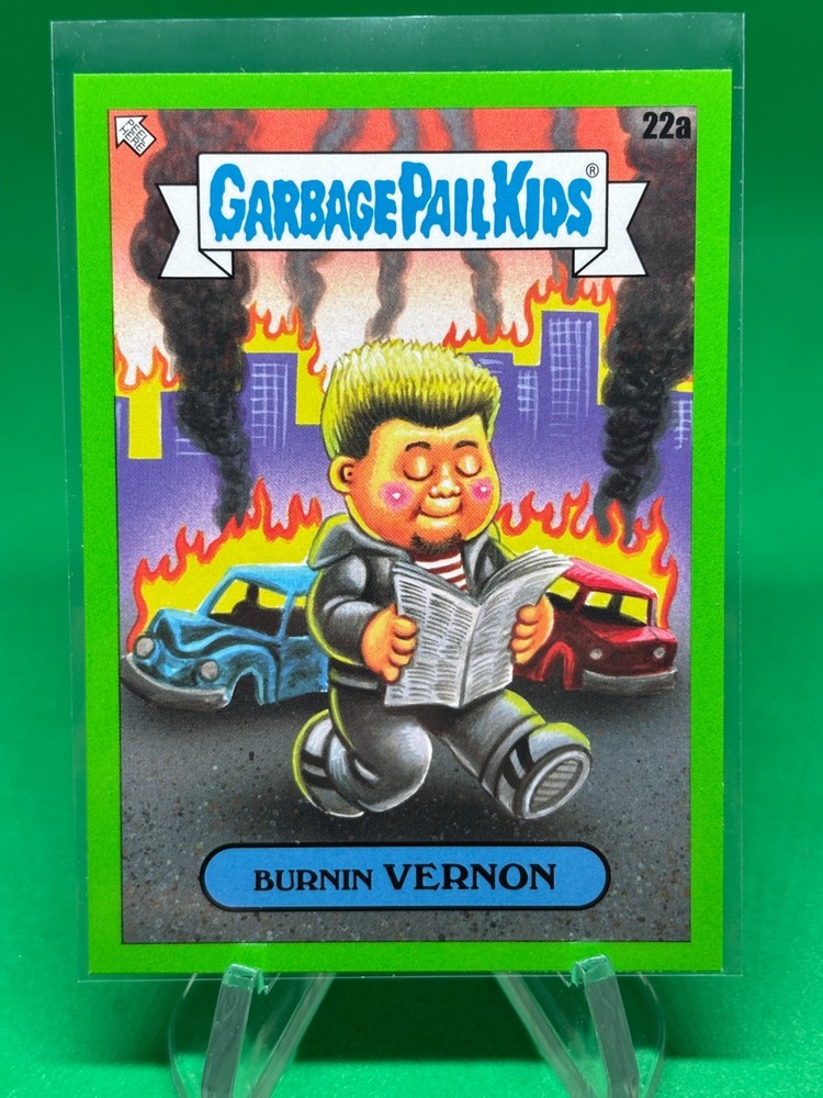 Burnin Vernon #22a 2024 Topps GPK: Battle of The Bands Green Day Booger Green