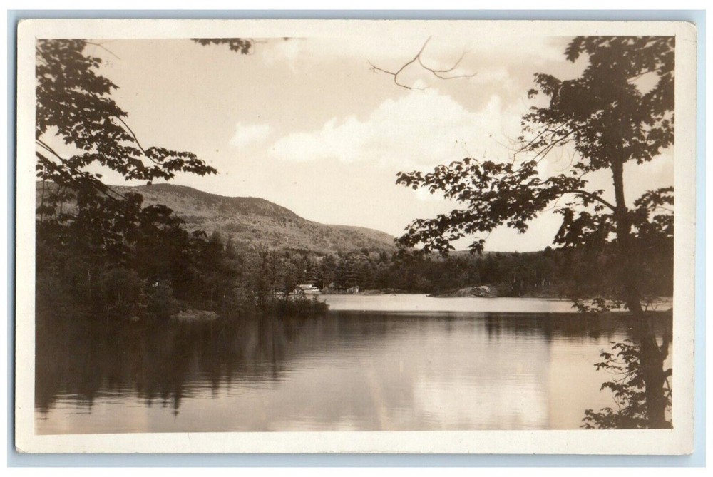 1922 Scenic View Of Maine Lake Camping ME Posted Vintage RPPC Photo Postcard