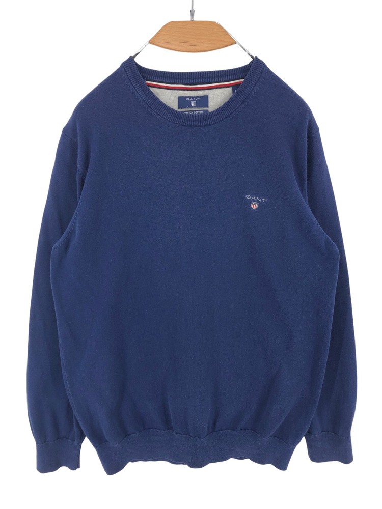 GANT Men Round Neck Stretch Cotton Jumper Pullover Sweater Size M