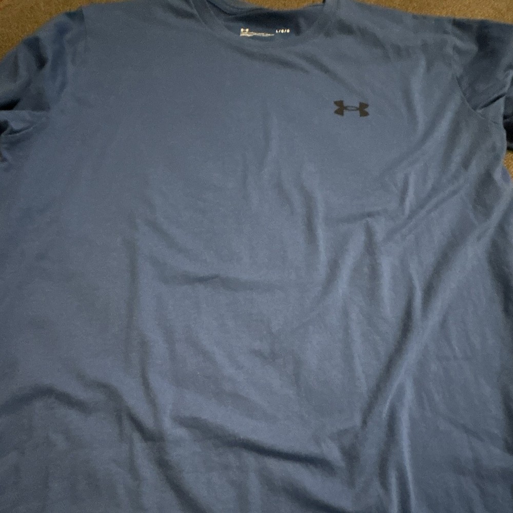 Under Armour Men's Blue L Logo Crew Neck Short Sleeve Tee