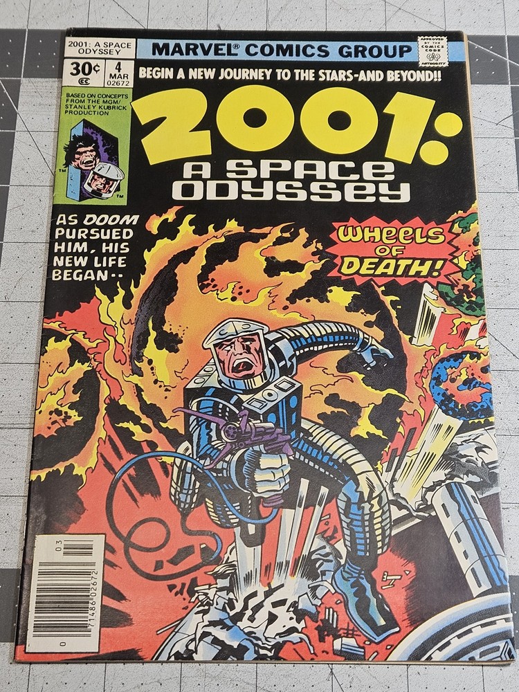 2001: A Space Odyssey #4 Marvel Comics 1976 Jack Kirby Wheels of Death VG/FN