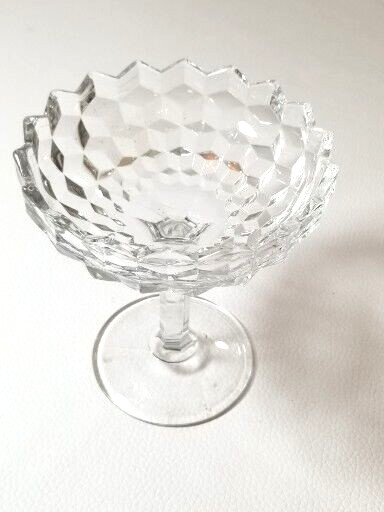 Fostoria Cubist American Pedestal Long Stem Candy/Compote Dish 6.25