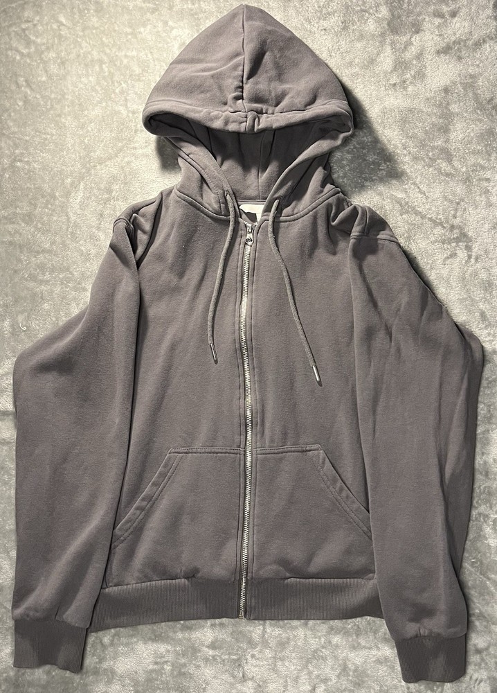 H&M Full Zip Hoodie Sweatshirt Gray Size M Women’s Casual Basic Jacket
