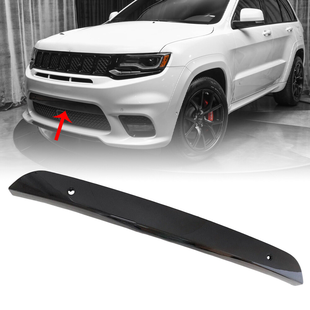 Front Bumper Fascia Applique Glossy Black For Jeep Grand Cherokee 2017-2021