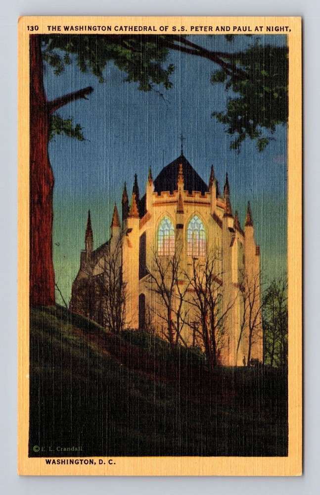 Washington DC-Washington Cathedral Of SS Peter And Paul, Vintage Postcard