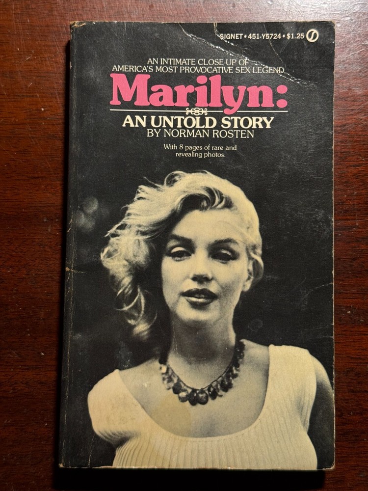 Marilyn An Untold Story Norman Rosten Signet 1973 1970s Vtg PB BK