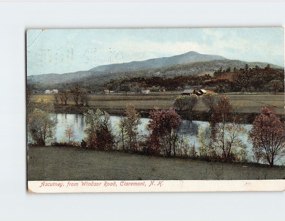 Postcard Mount Ascutney from Windsor Road Claremont New Hampshire USA