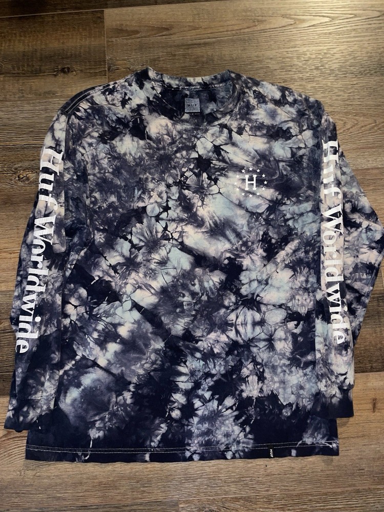 Vintage HUF Worldwide Shirt Mens Medium Distressed Style
