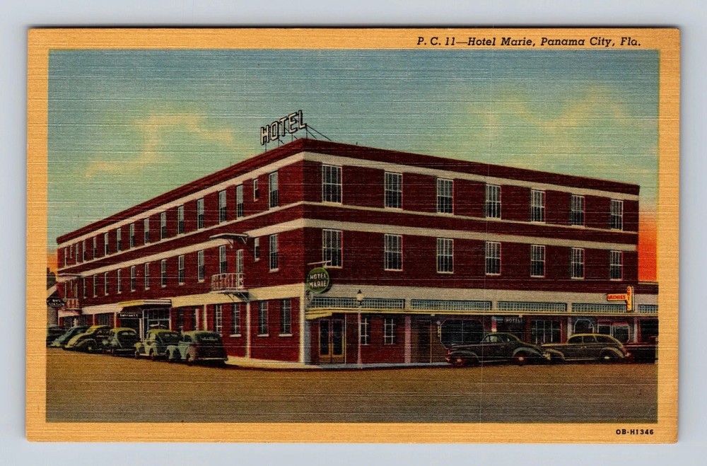 Panama City FL-Florida Hotel Marie Vintage Postcard