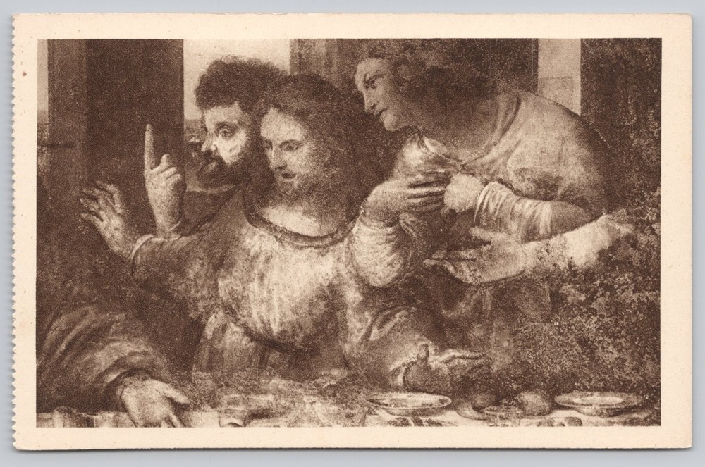 MILANO The Cenacolo Last Supper Art Postcard Italy Italian Vintage