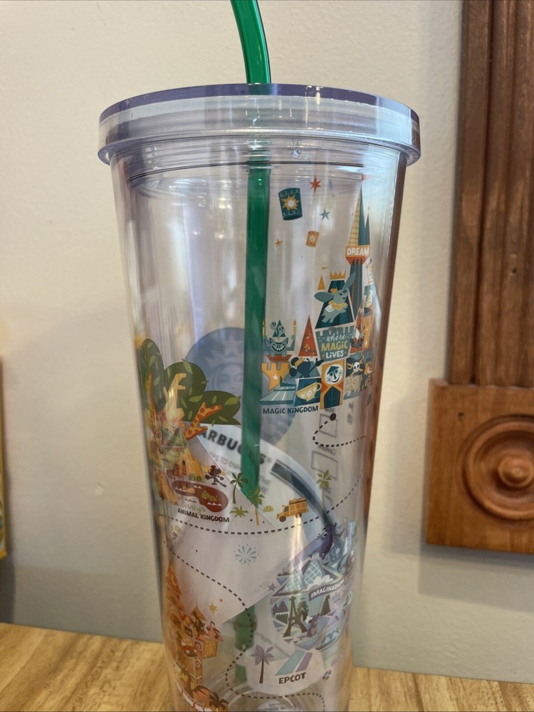 Starbucks Disney World 24oz Magic Kingdom Hollywood Studios Epcot Animal Kingdom Tumbler
