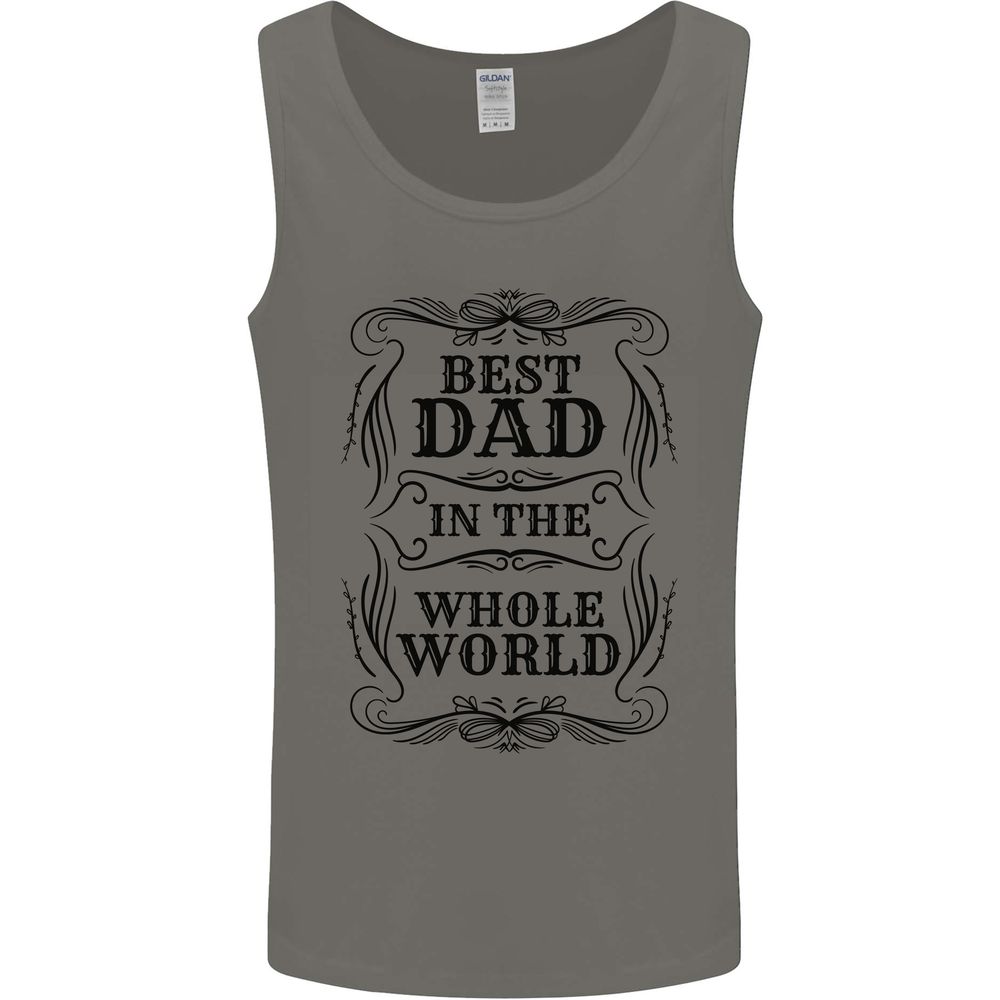 Fathers Day Best Dad in the Word Mens Vest Tank Top