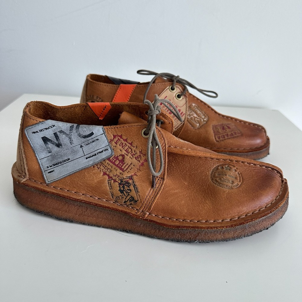 Clarks Desert Boot Mens 8 Brown Travel Trek Bankrobber Patchwork Limited Edition