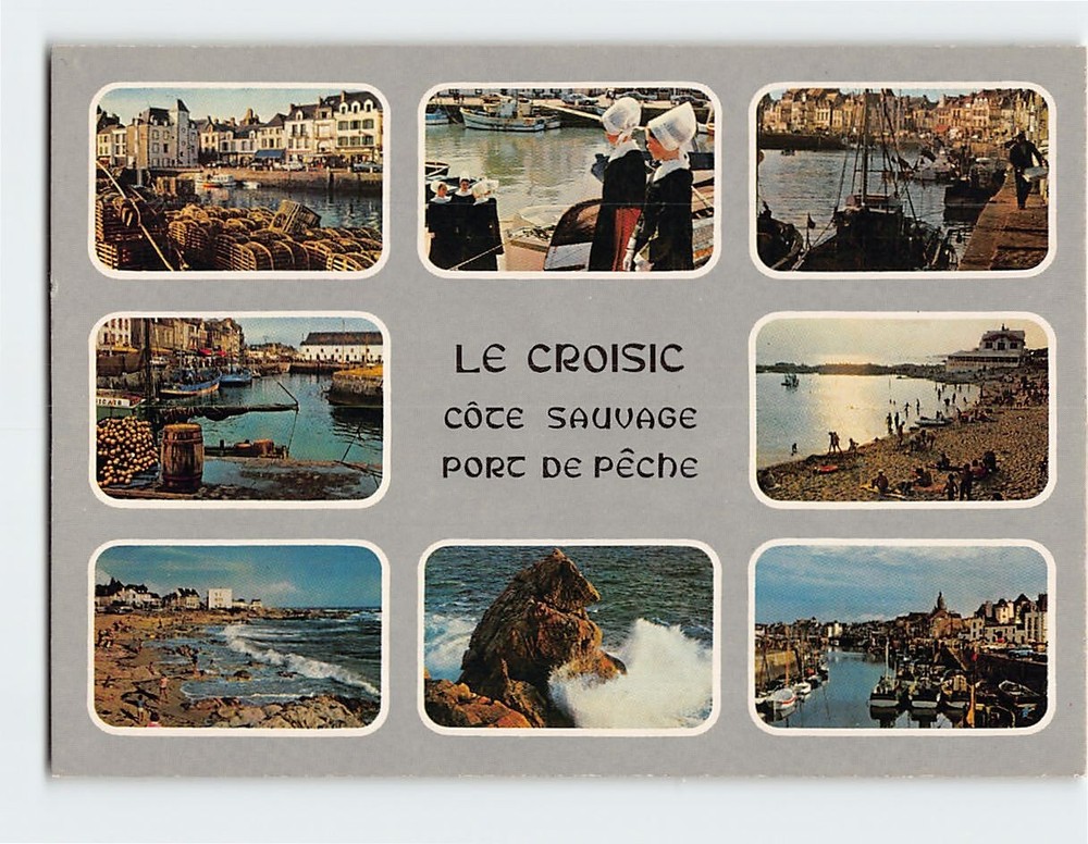 Postcard The port  beach & wild coast Le Croisic France
