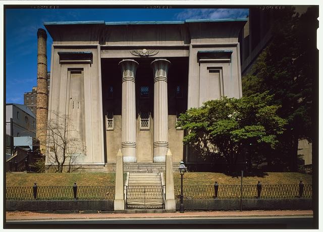 Closer view front facade duplicate HABS No. VA-1421-2 - Egyptian Building, 1200