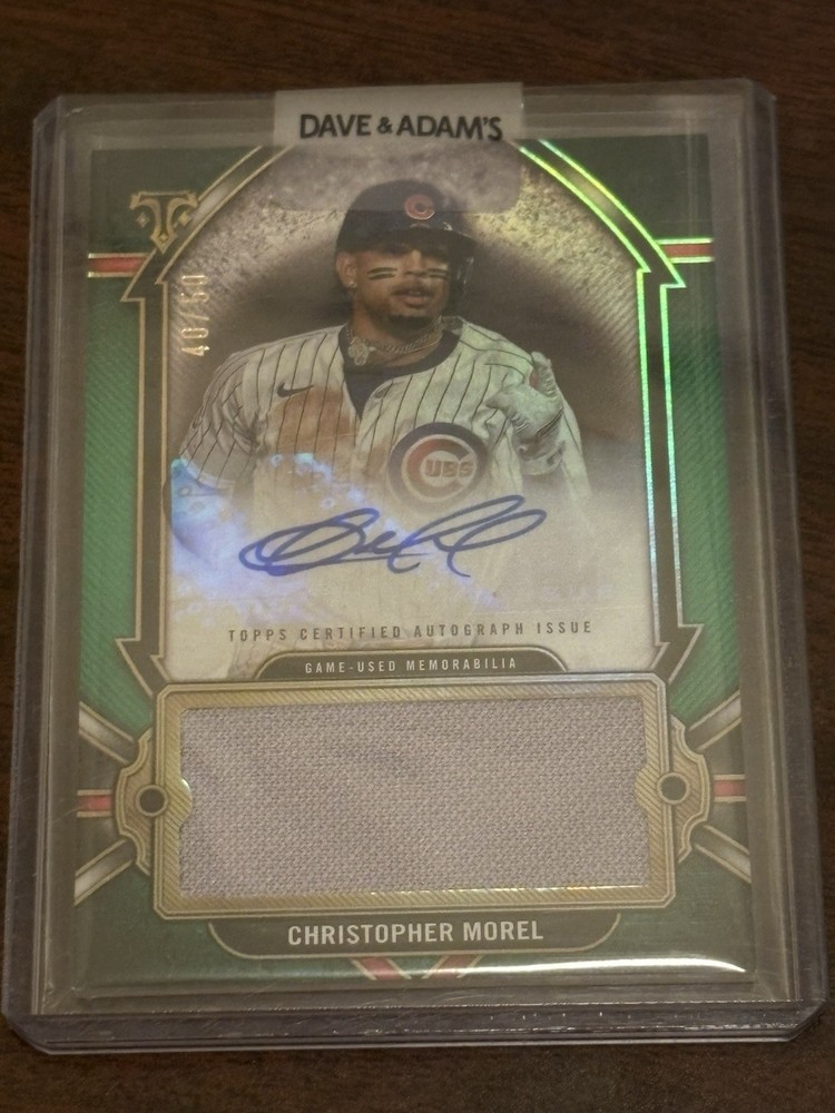 2024 Topps Triple Threads Emerald Auto Jumbo Relic /50 Christopher Morel